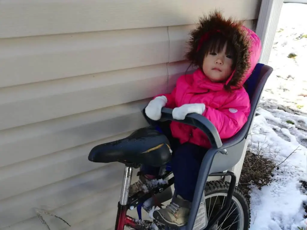 rear child seat on full suspension bike